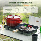 16000 BTU Propane 2-Burner Foldable Camping Stove_4