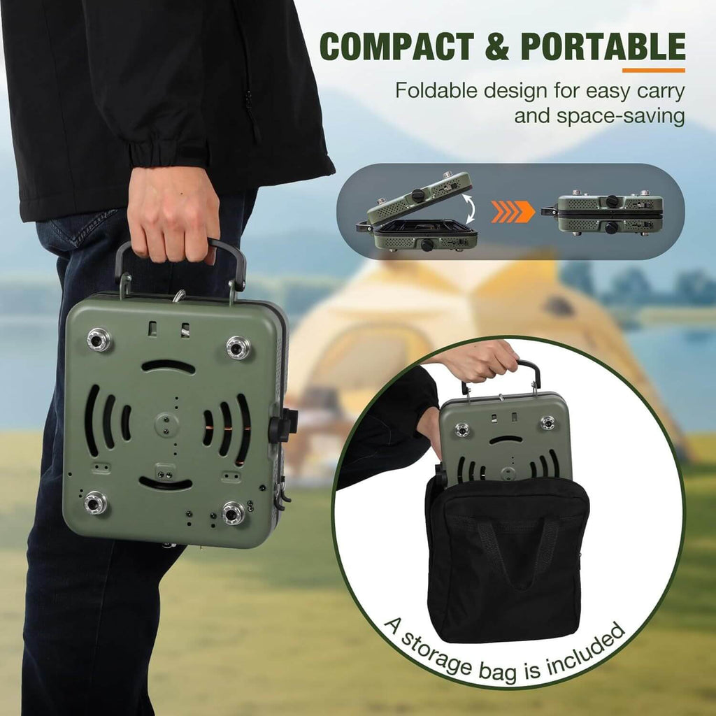 16000 BTU Propane 2-Burner Foldable Camping Stove_7