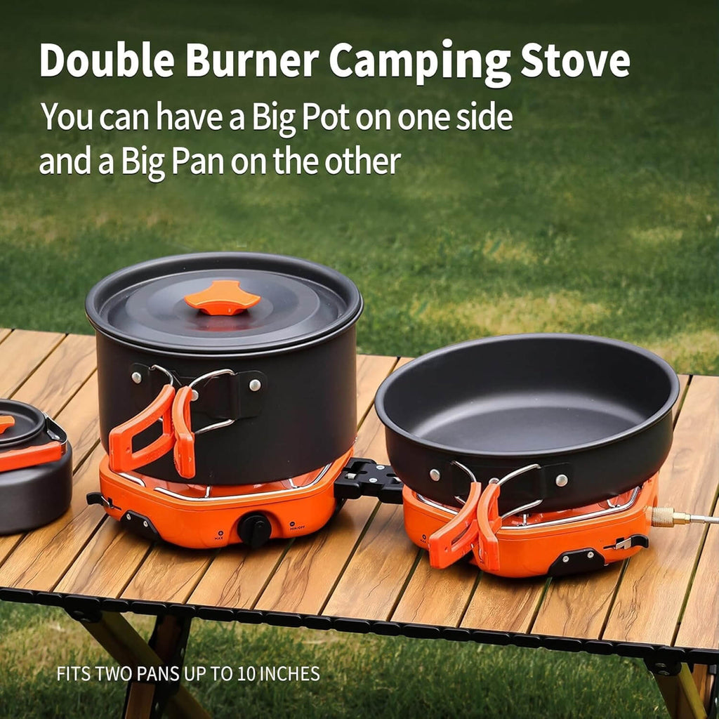 17,000 BTU Propane 2-Burner Foldalbe Camping Stove 01-goods 03