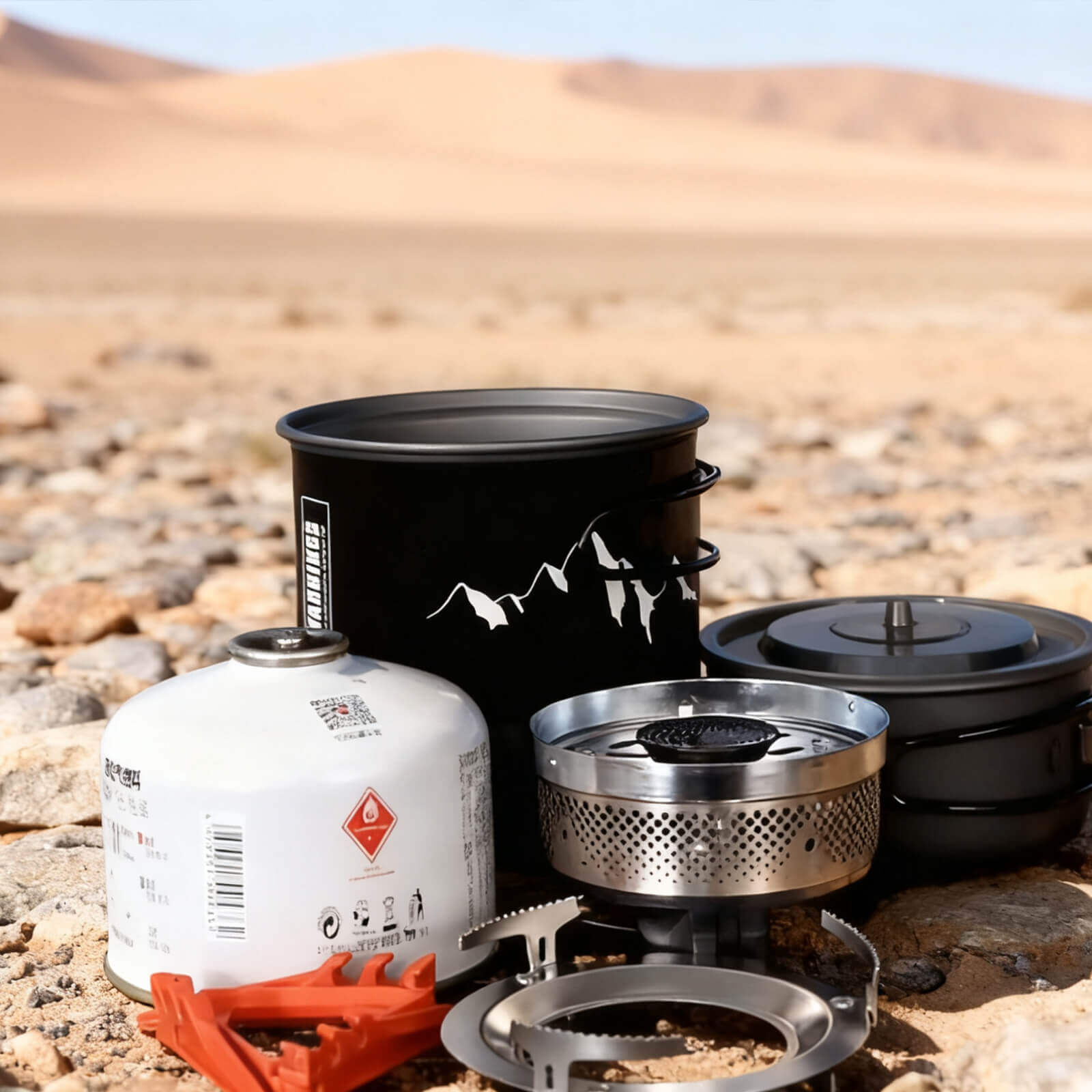 Backpacking Stove Cooking System with bowl_7