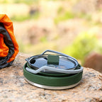 Collapsible Camping Kettle Set with Cup and Bowl – 1000ml Portable Cookware