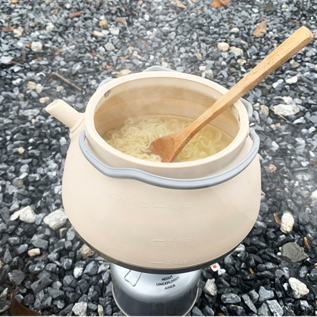 Collapsible Camping Kettle Set 1500ml with Cup and Bowl – Outdoor Cookware for 2–3 People