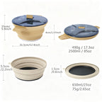 85 oz Collapsible Camping Pot with Lid