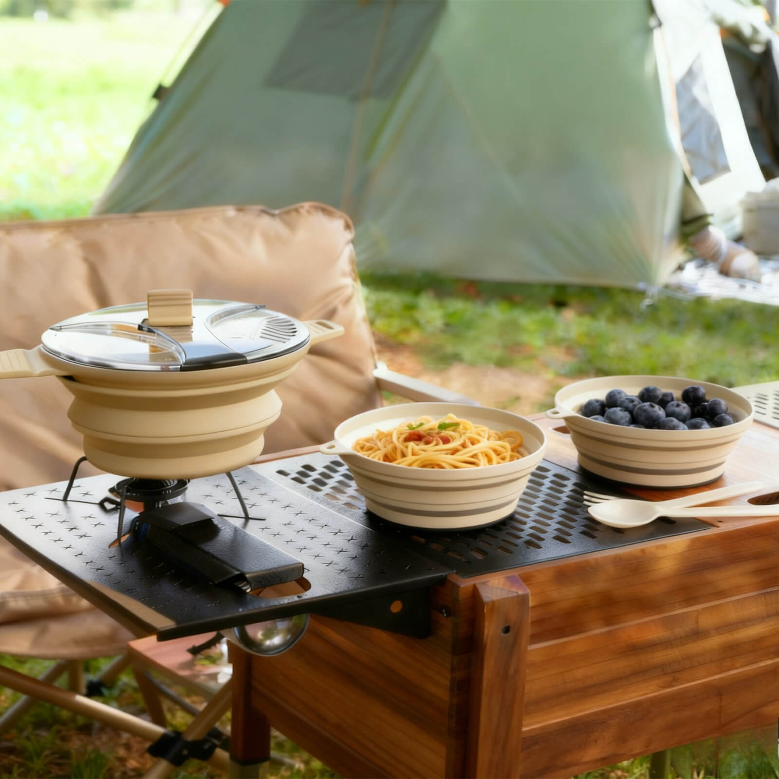 85 oz Collapsible Camping Pot with Lid