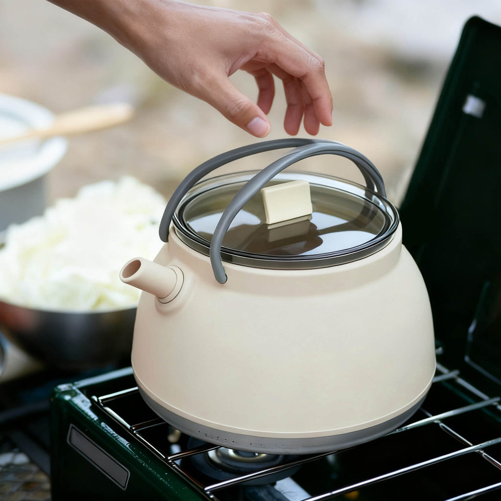 Collapsible Camping Kettle Set 1500ml with Cup and Bowl – Outdoor Cookware for 2–3 People